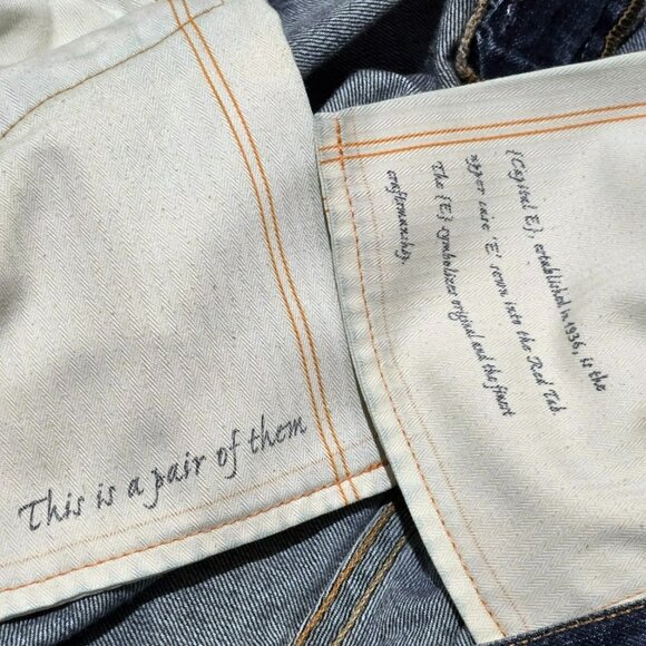 LEVI’S Capital E Hesher Blue Jeans Men’s size 39x33 (tag 38) USA - Picture 13 of 16